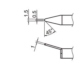 HAKKO Replacement Hot Tweezer Tips A1388, Tip for the FX-888DX / FX-8804, 950 SMD